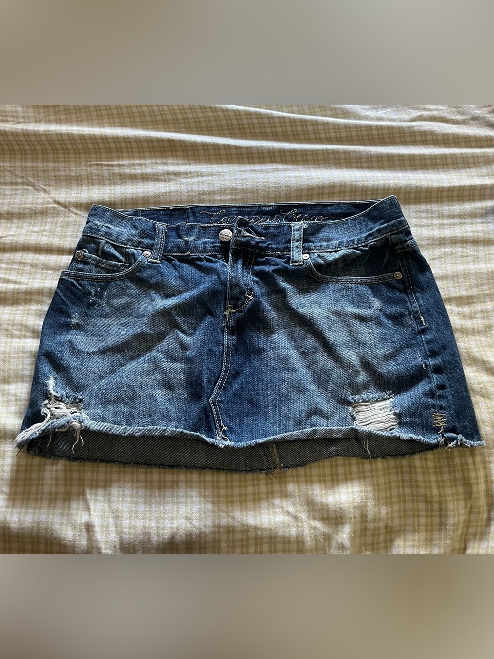 Mini denim skirt